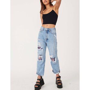 NWT Free People The 90s Boyfriend Jean / Soul Seeker Blue